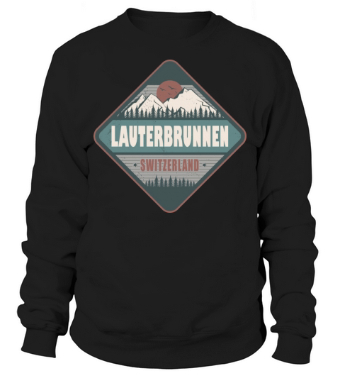 Lauterbrunnen Switzerland Vintage Hiking Design Sweatshirt Unisex