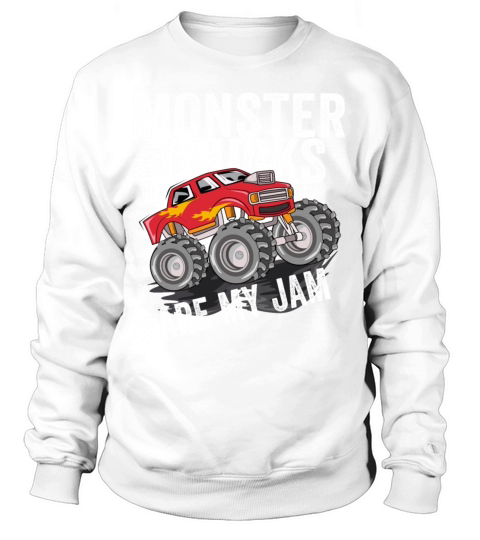 Monster Trucks Are My Jam Vintage Retro Sweatshirt Unisex