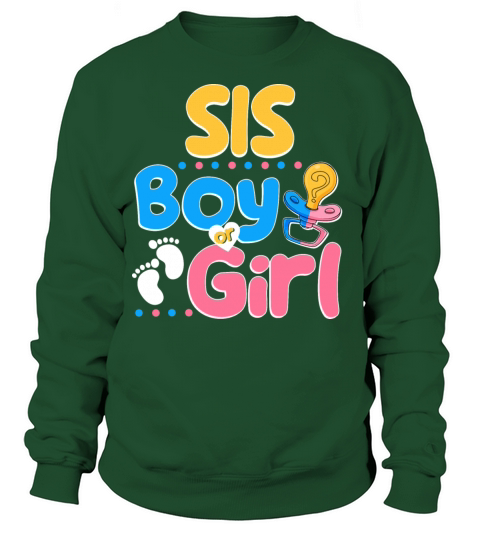 Pink or Blue Sis Loves You Best Sister Ever Big Sweatshirt Unisex
