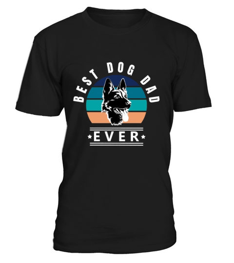 Best dog dad ever retro vintage sunset T-Shirt Unisex