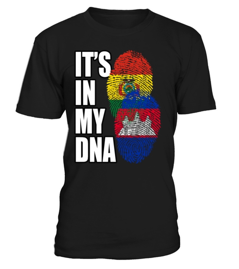 Cambodian And Bolivian Mix Heritage DNA Flag T-Shirt Unisex