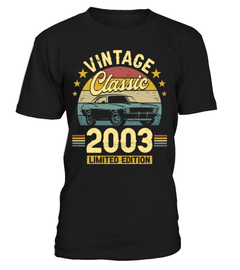 Classic 2003 20 Years Old Vintage 20th Birthday T-Shirt Unisex