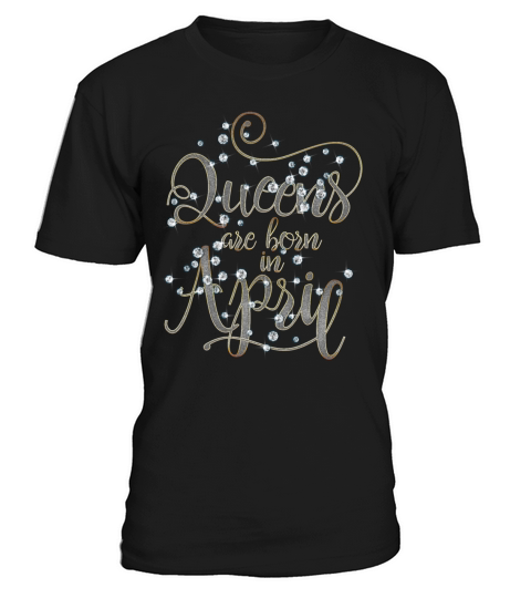 Funny Bday Party Queens Are Born in April Vintage T-Shirt Unisex