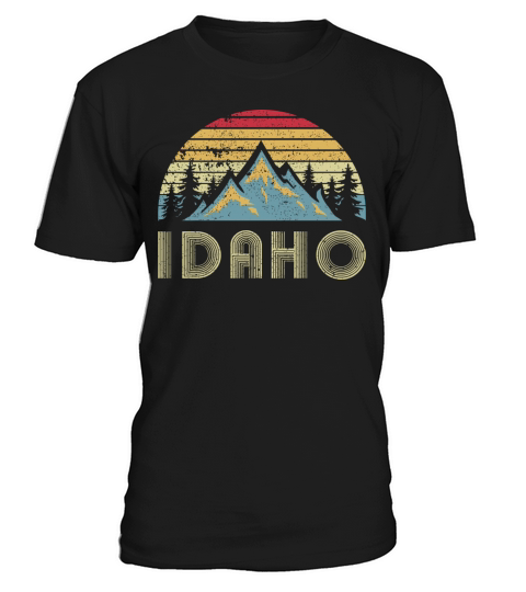 Idaho Retro Vintage Mountains Cam G Hiking T-Shirt Unisex