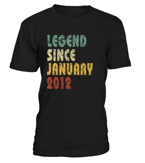 Legend since vintage January 2012 Retro Vintage T-Shirt Unisex