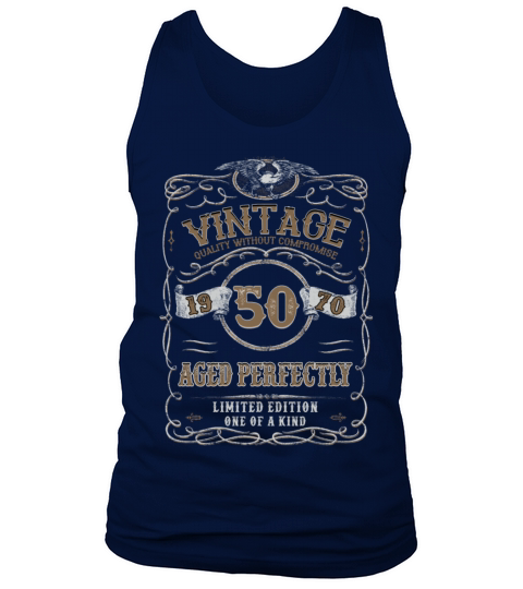 50th Birthday Gift Gold Vintage 1970 Aged Perfect Tank Top Unisex