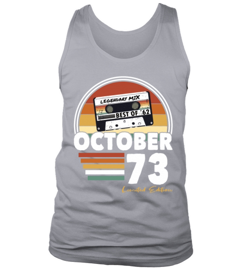 50th birthday vintage october 1973 limited edition Tank Top Unisex