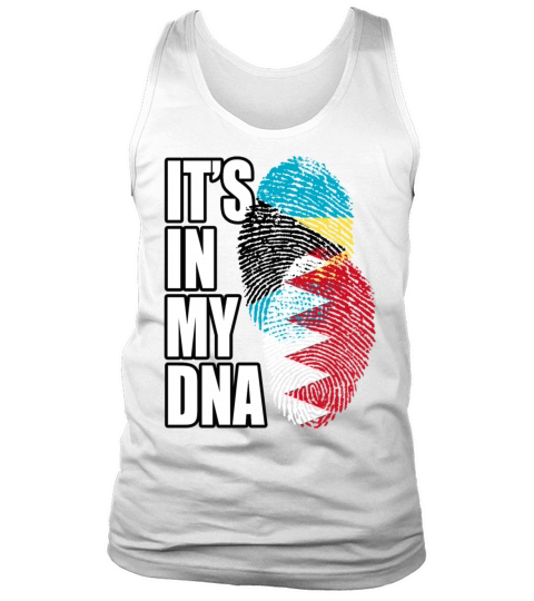 Bahraini And Bahamian Mix Heritage DNA Flag Tank Top Unisex