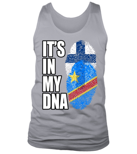 Finland And Congolese Mix Heritage DNA Flag Tank Top Unisex