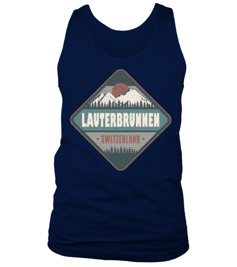 Lauterbrunnen Switzerland Vintage Hiking Design Tank Top Unisex
