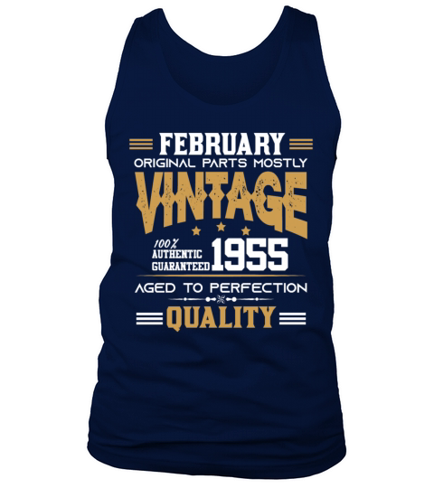 Vintage Aged To Perfection February 1955 Tank Top Unisex