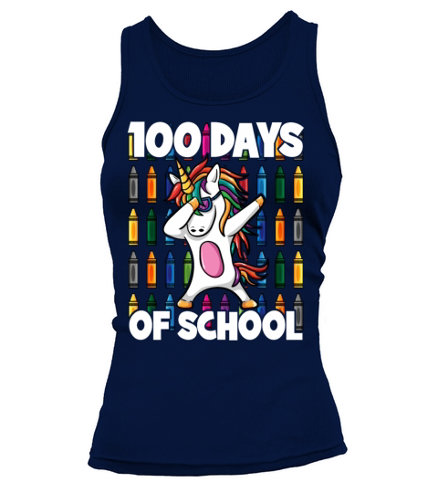 100 Days of School Crayon Dabbing Unicorn Magic Tank top Woman