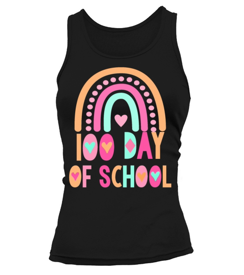 100 Days Of School rainbow Tank top Woman