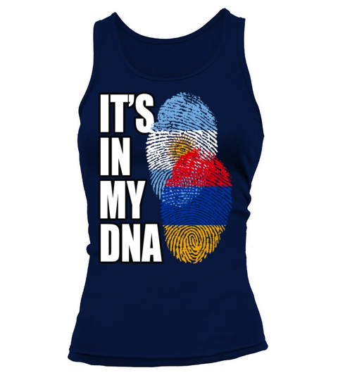 Armenian And Argentinian Mix Heritage DNA Flag Tank top Woman