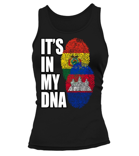 Cambodian And Bolivian Mix Heritage DNA Flag Tank top Woman