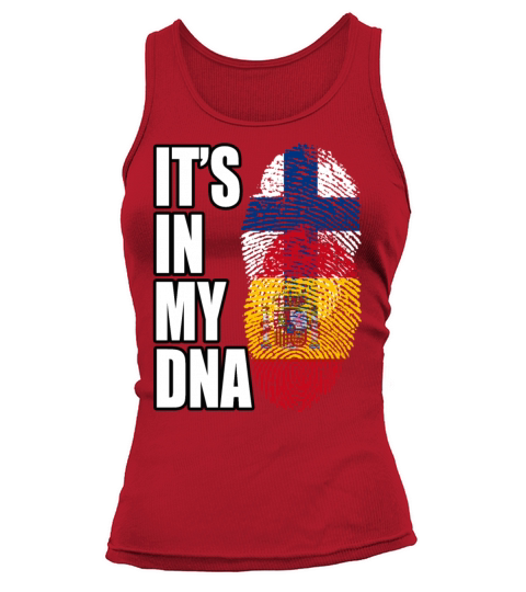 Finland And Spaniard Mix Heritage DNA Flag Tank top Woman