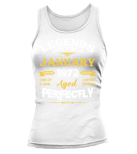 January 1972 Vintage Birthday Present Tank top Woman