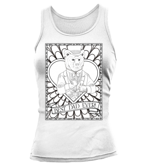 Retro Best Dad Ever Vintage Bear In Regal Costume Tank top Woman