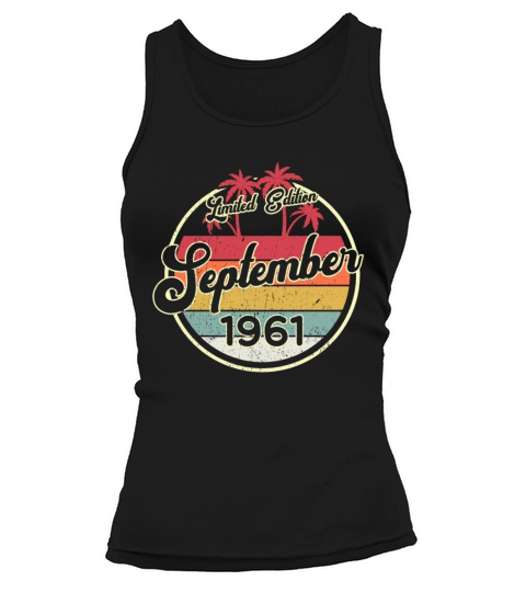 Vintage 80s September 1961 60th Birthday Gift Idea Tank top Woman