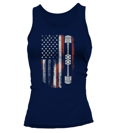Vintage Patriotic American Flag Piston Tank top Woman