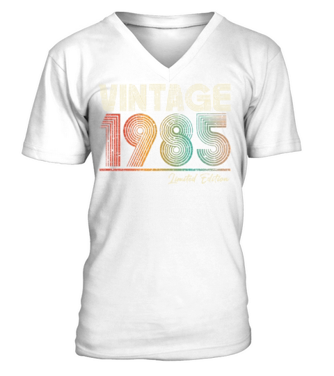 38 Years Old Vintage 1985 38th Birthday Gifts V-Neck T-shirt