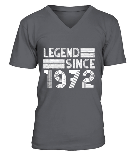 50 Birthday Gifts Legend Since 1972 Vintage Limite V-Neck T-shirt