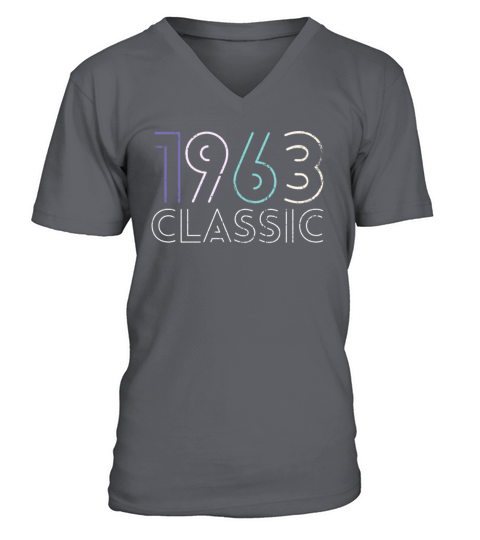 60 Years Vintage 1963 Retro 60th Birthday V-Neck T-shirt