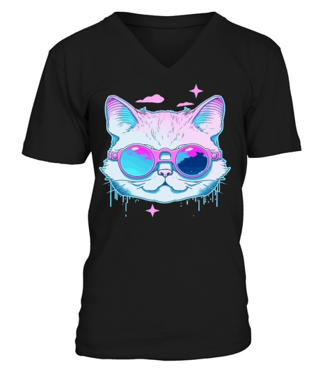 Cool Kitty V-Neck T-shirt