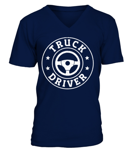 Driving Truck Driver V-Neck T-shirt