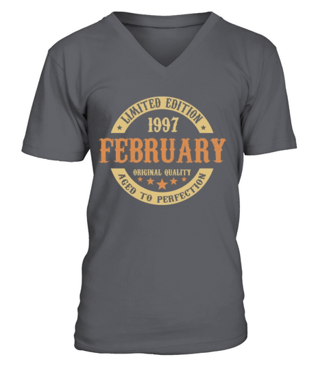 February 1997 Vintage Birthday Present V-Neck T-shirt