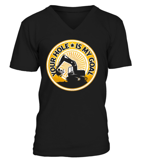 Funny Excavator Driver Sand Digger Gifts V-Neck T-shirt