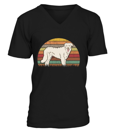 Kuvasz Retro Owner Vintage V-Neck T-shirt