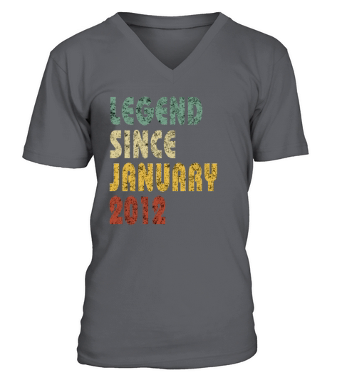 Legend since vintage January 2012 Retro Vintage V-Neck T-shirt