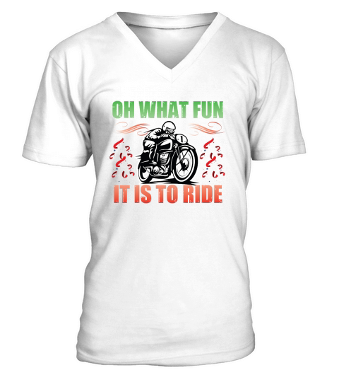 Oh What Fun It Is To Ride V-Neck T-shirt