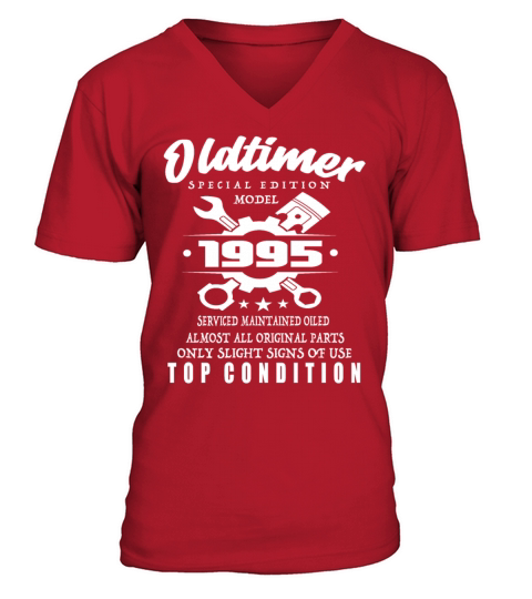 Vintage Special Edition Model 1995 Birthday V-Neck T-shirt