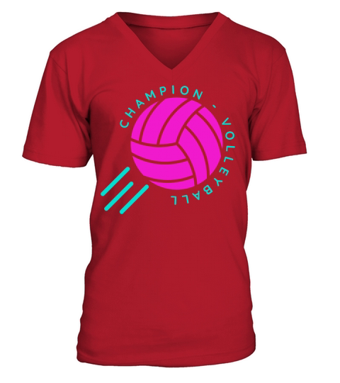 Volleyball Champion V-Neck T-shirt