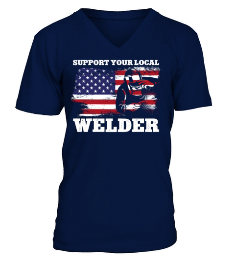 Welder Welding Vintage American V-Neck T-shirt