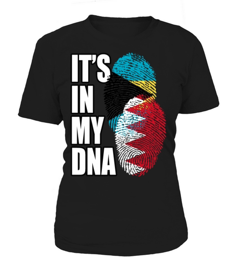 Bahraini And Bahamian Mix Heritage DNA Flag Women's T-Shirt