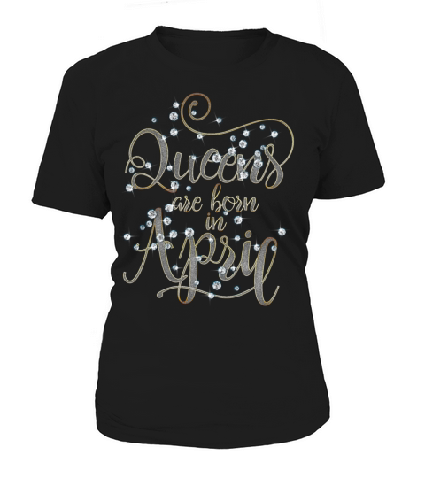 Funny Bday Party Queens Are Born in April Vintage Women's T-Shirt