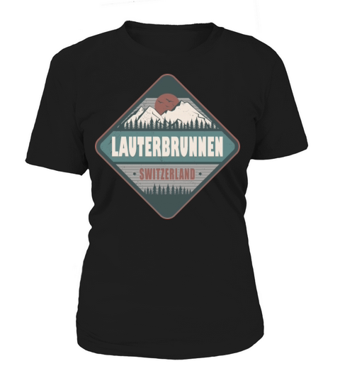 Lauterbrunnen Switzerland Vintage Hiking Design Women's T-Shirt