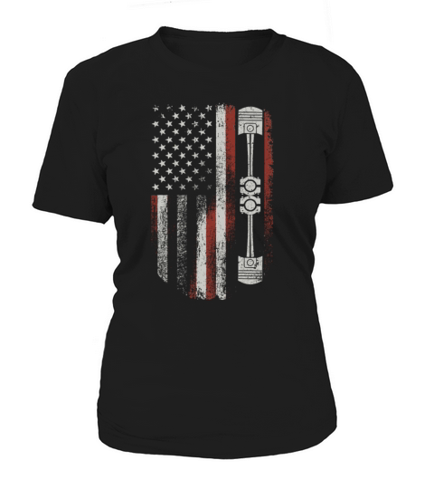 Vintage Patriotic American Flag Piston Women's T-Shirt