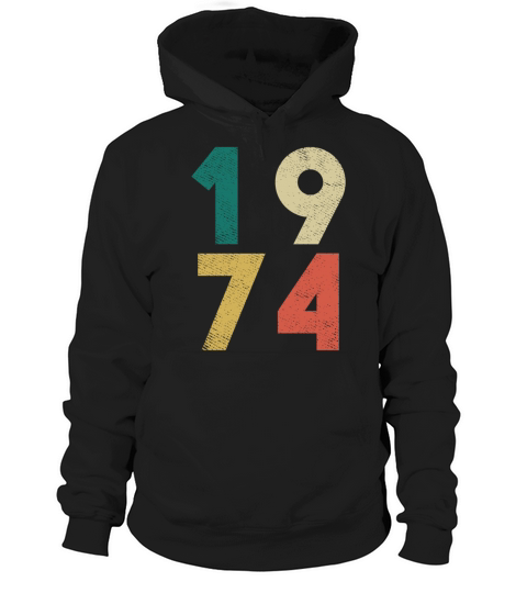 1974 Vintage Birthday Retro Hoodie Unisex