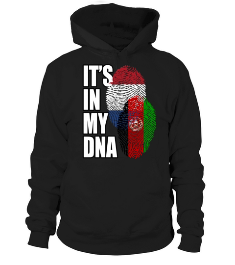 Afghan And Dutch Mix Heritage DNA Flag Hoodie Unisex