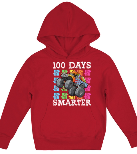 100 Days Of School Dabbing Monster Truck Smarter Kids Hoodie