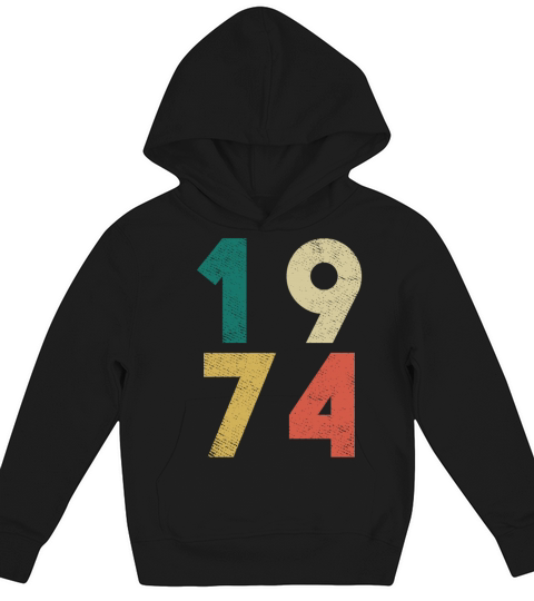 1974 Vintage Birthday Retro Kids Hoodie