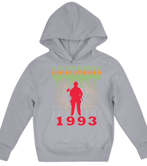 1993 vintage fireman birthday firefighter Kids Hoodie