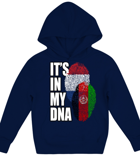 Afghan And Dutch Mix Heritage DNA Flag Kids Hoodie