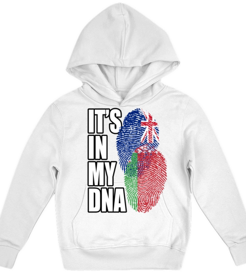 Belarusian And New Zealand Mix Heritage DNA Flag Kids Hoodie