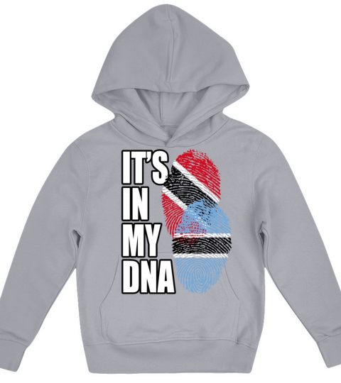 Botswana And Trinidad Tobago Mix Heritage DNA Flag Kids Hoodie