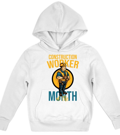 Construction Worker Of The Month Funny Gift Kids Hoodie